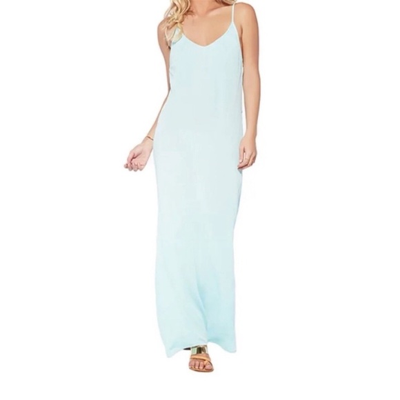 L*SPACE Moonlight Maxi Revolve Dress Mint Size Medium - Picture 1 of 9